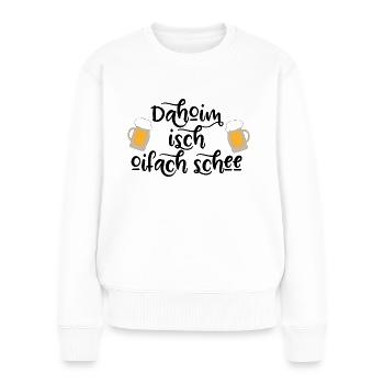 lustige Sprüche - Frauen Premium Bio Pullover - Weiß - Vorne - Julia (174cm)