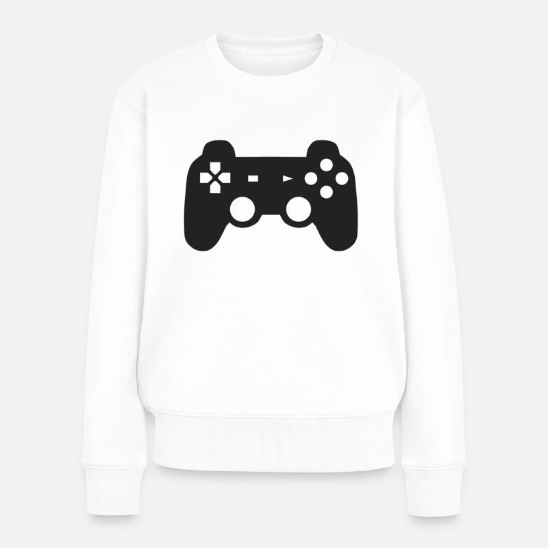 controller - Women's Premium Organic Jumper - white