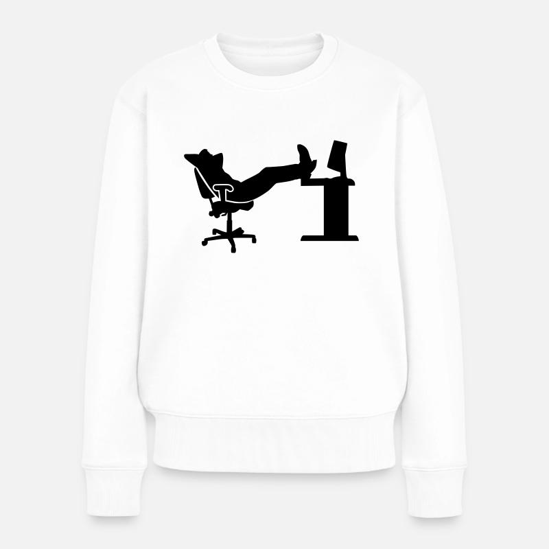 Bureau - Pull Premium bio Femme - blanc