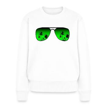 lunettes de soleil - Pull Premium bio Femme - blanc - Devant - Julia (174cm)