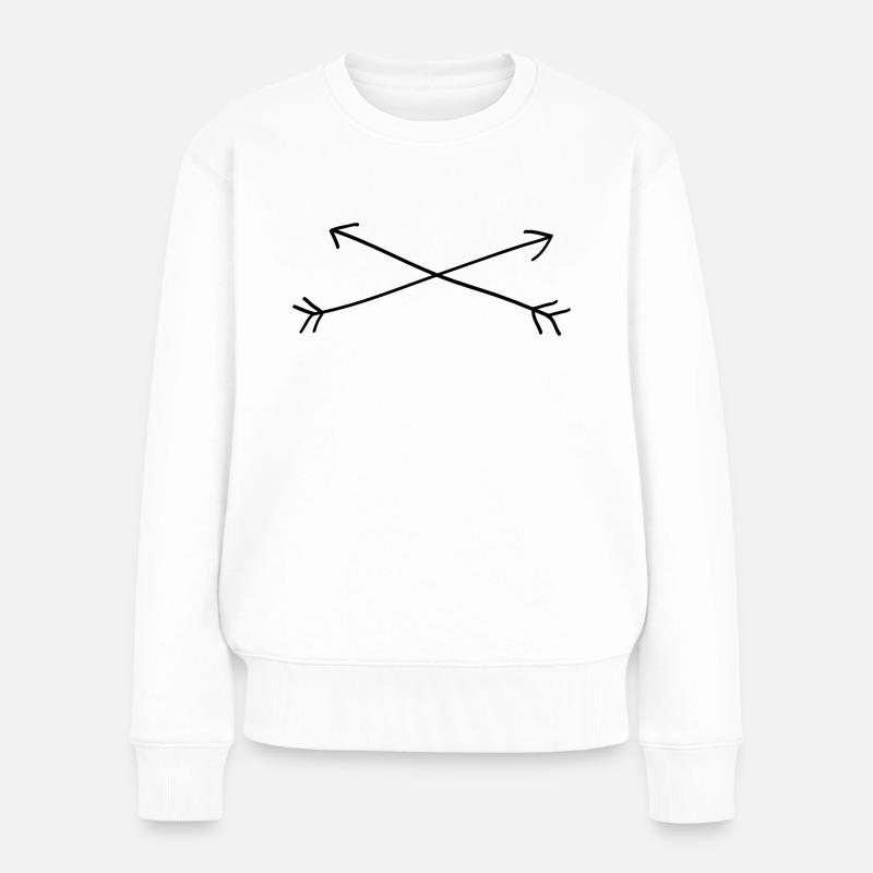 Arrow Cross - Pull Premium bio Femme - blanc