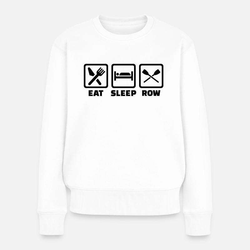 Rudern - Frauen Premium Bio Pullover - Weiß