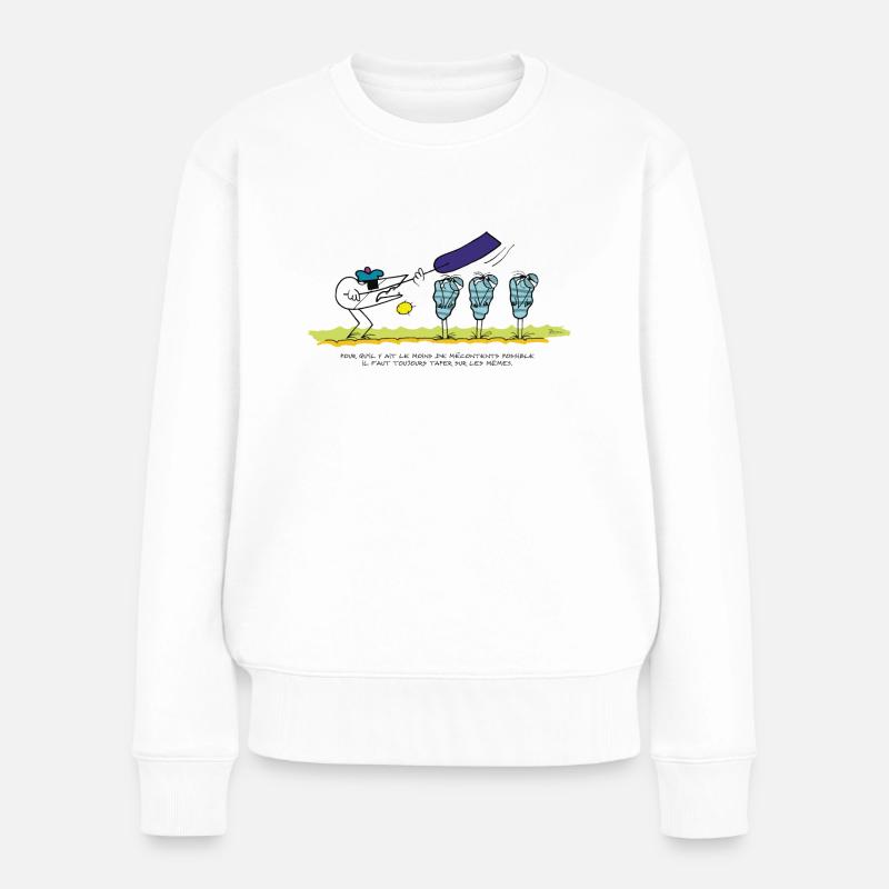 Devise du Marin Shadoks - Pull Premium bio Femme - blanc