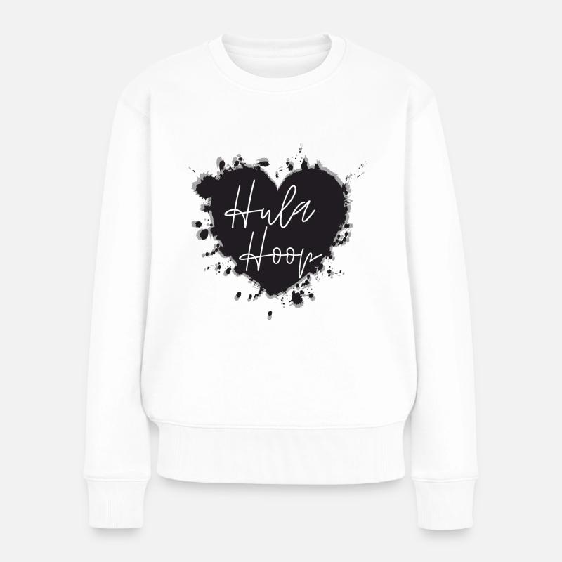 Hula Herz Hoop - Frauen Premium Bio Pullover - Weiß