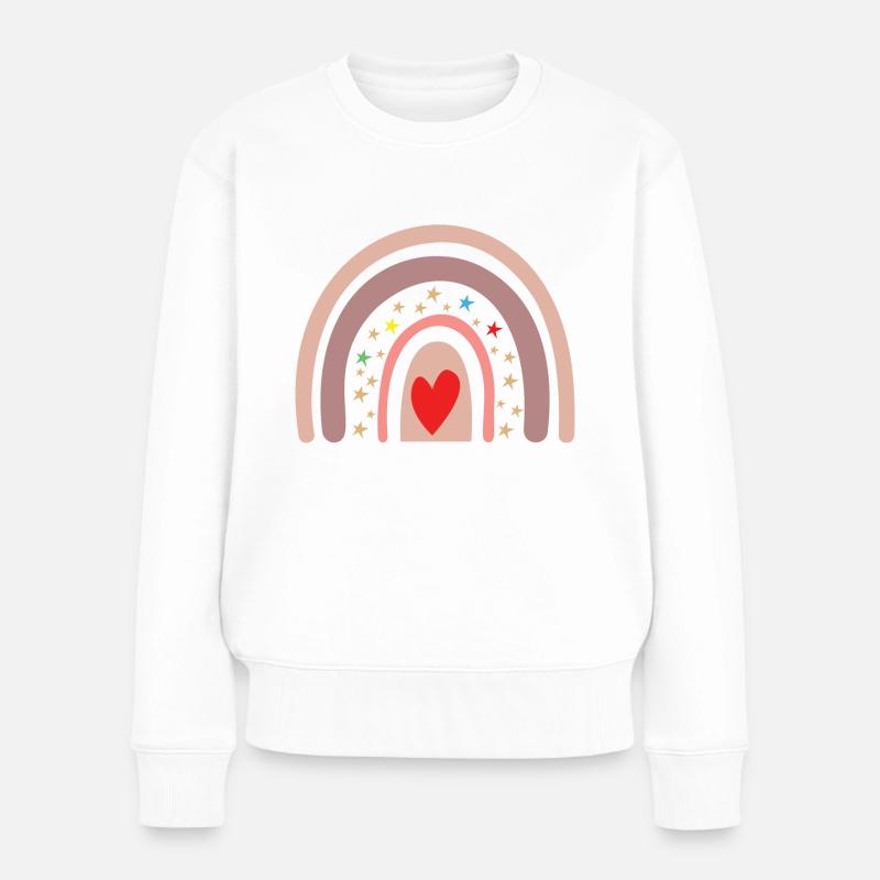 Rainbow - Women's Premium Organic Jumper - white