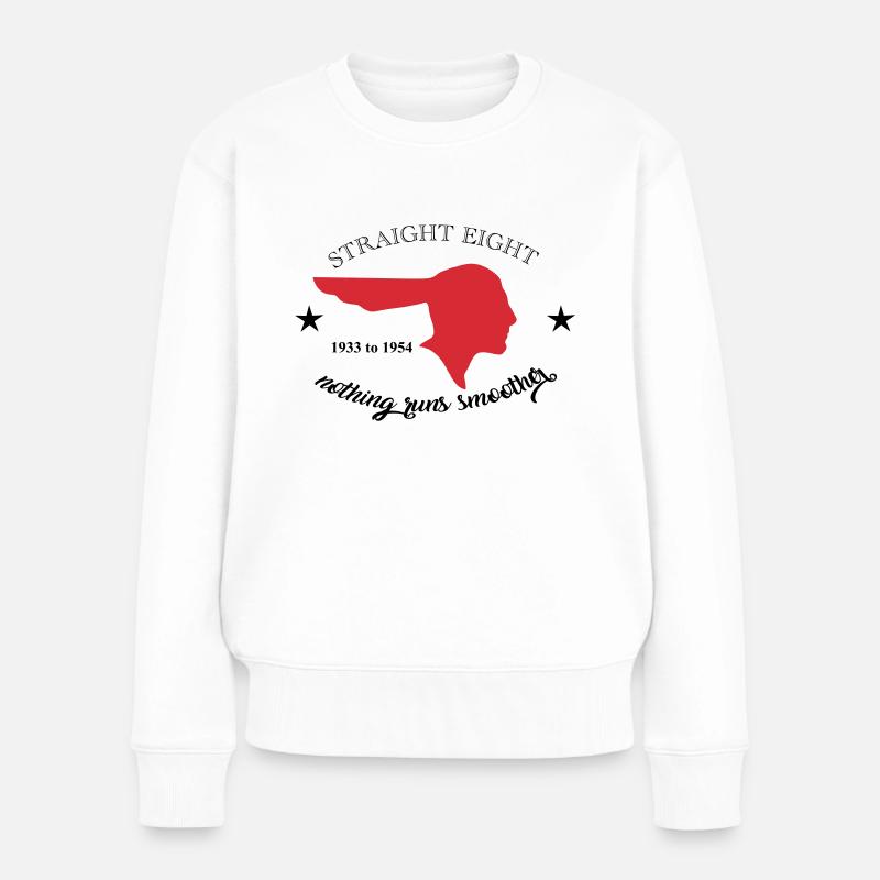 Straight Eight - Frauen Premium Bio Pullover - Weiß