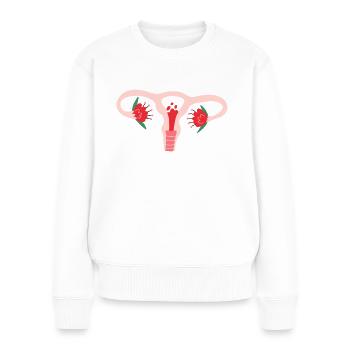 Les règles c'est la vie ! - Pull Premium bio Femme - blanc - Devant - Julia (174cm)