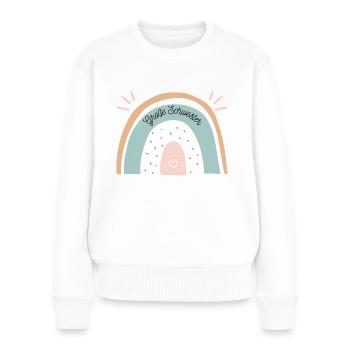 Große Schwester - Frauen Premium Bio Pullover - Weiß - Vorne - Julia (174cm)