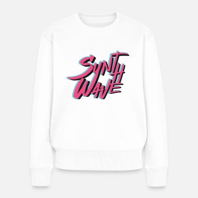 Synthwave - Women's Premium Organic Jumper - white