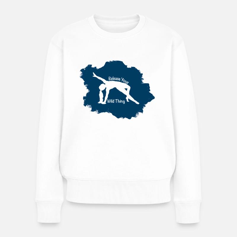 wild Thing - Frauen Premium Bio Pullover - Weiß