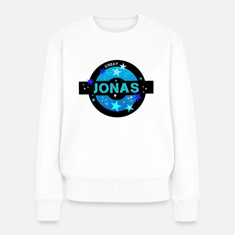 Jonas Geburtstag Jonas - Frauen Premium Bio Pullover - Weiß