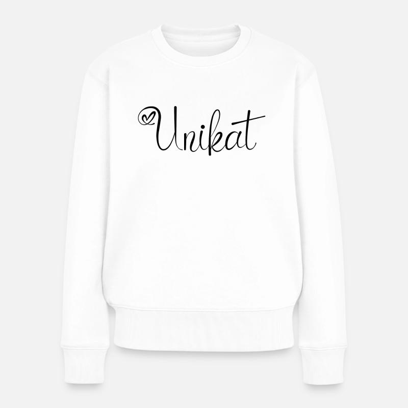 Unikat - Frauen Premium Bio Pullover - Weiß