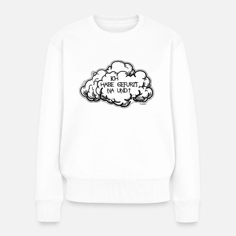 Ich habe Gefurzt - Frauen Premium Bio Pullover - Weiß