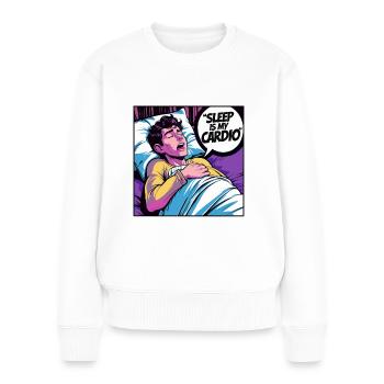Dicton endormi - Pull Premium bio Femme - blanc - Devant - Julia (174cm)