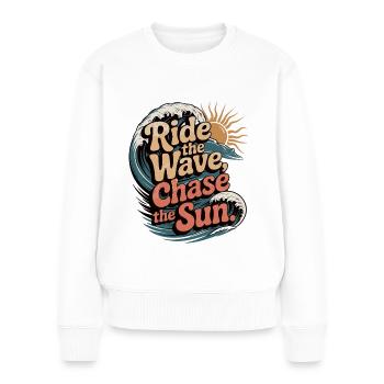 Summer Surfer Surfing Sunseeker - Women's Premium Organic Jumper - white - Front - Julia (174cm)