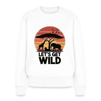 Africa Sunset – Let’s Get Wild - Pull Premium bio Femme - blanc - Devant - Julia (174cm)