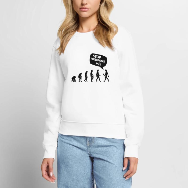 Die Evolution eines Stalkers Frauen Premium Bio Pullover