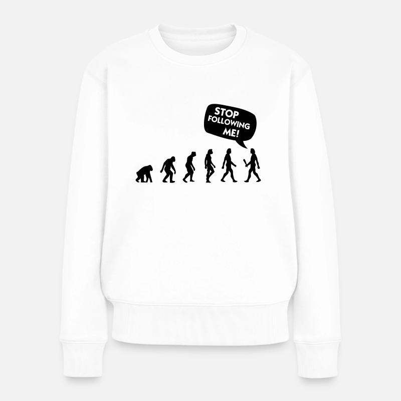The Evolution of a stalker - Women's Premium Organic Jumper - white