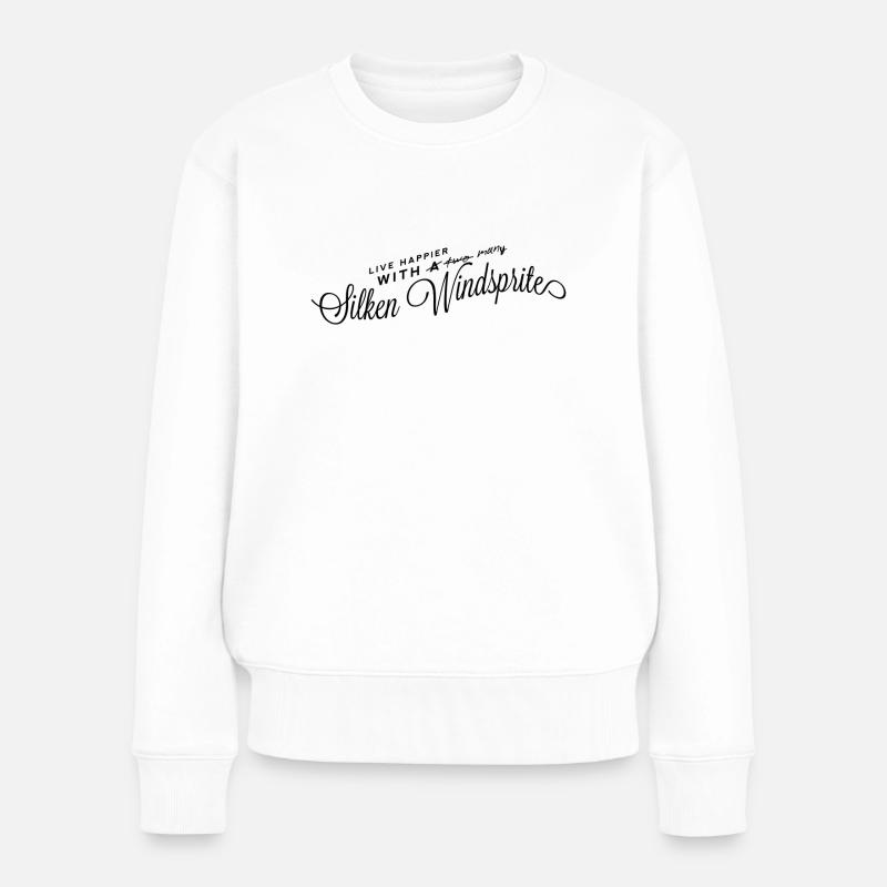 Many Silken Windsprites - Frauen Premium Bio Pullover - Weiß