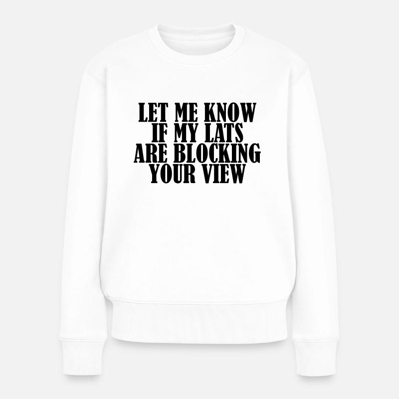 Lats Blocking View - Women's Premium Organic Jumper - white