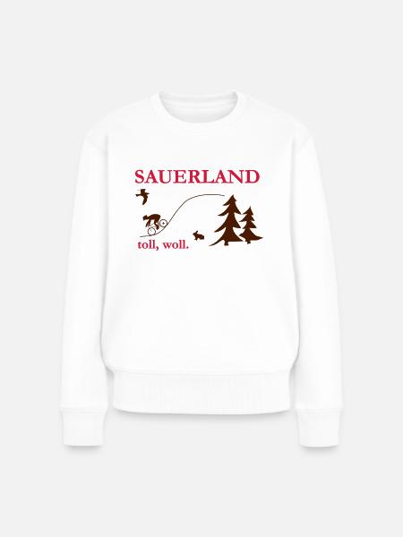 Sauerland - Frauen Premium Bio Pullover - Weiß
