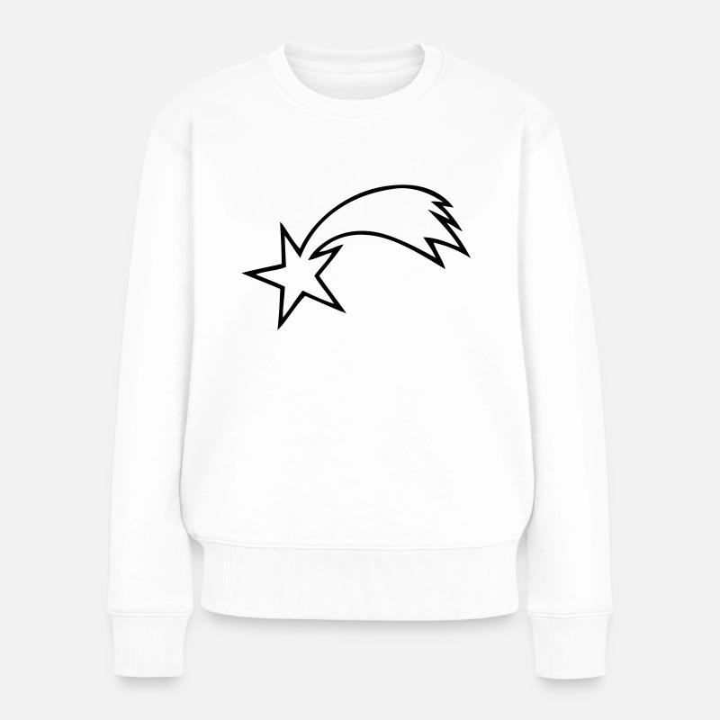 Sternschnuppe - Frauen Premium Bio Pullover - Weiß