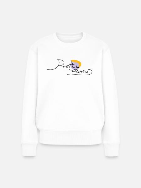 Schöne Frau - Frauen Premium Bio Pullover - Weiß