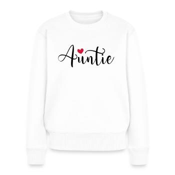 Auntie Favorite Aunt Best Aunt Nephew Niece - Women's Premium Organic Jumper - white - Front - Julia (174cm)