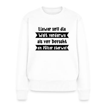 Pälzer Weinfest Riesling - Frauen Premium Bio Pullover - Weiß - Vorne - Julia (174cm)