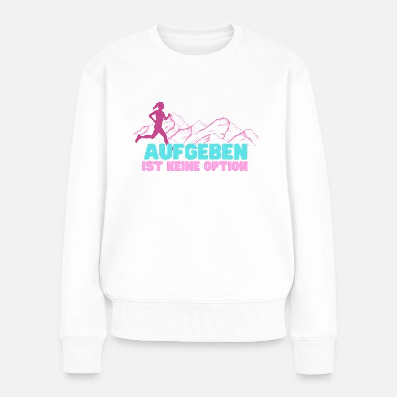 Lauf shirt Team rennen muddy run obstacle matsch - Frauen Premium Bio Pullover - Weiß