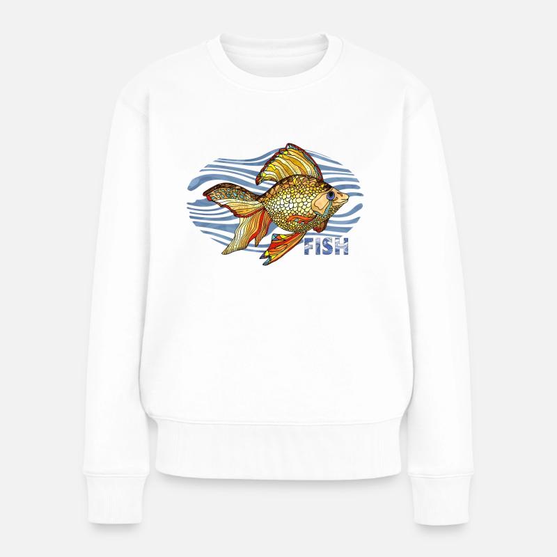 Poisson - Pull Premium bio Femme - blanc