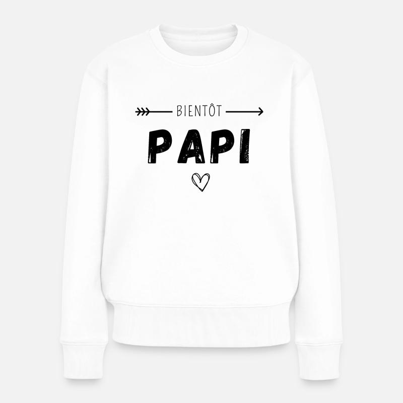 Bientôt papi - Pull Premium bio Femme - blanc