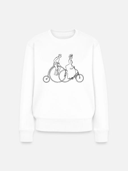 Hochrad - Frauen Premium Bio Pullover - Weiß