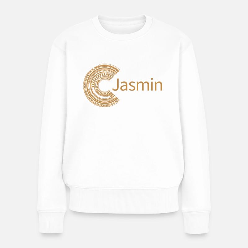 Für Jasmin - Frauen Premium Bio Pullover - Weiß