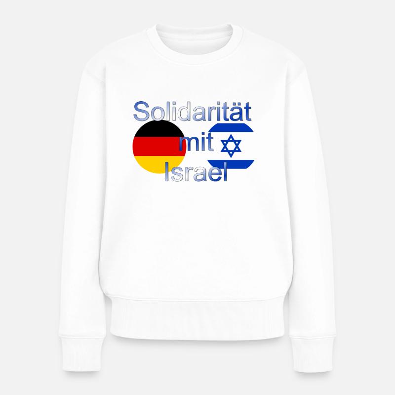 Solidarität mit Israel - Frauen Premium Bio Pullover - Weiß