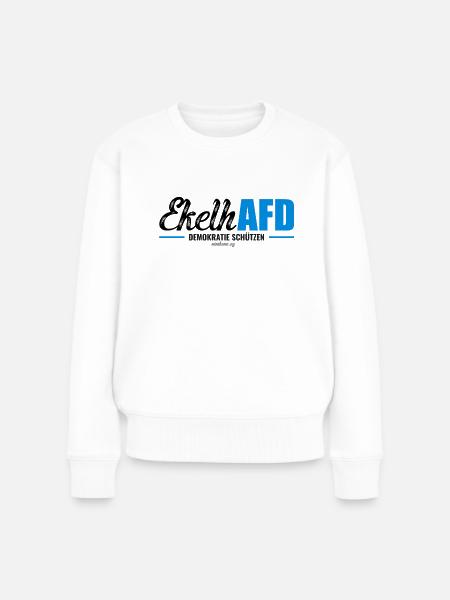 Mimikama EkelhAFD - Frauen Premium Bio Pullover - Weiß