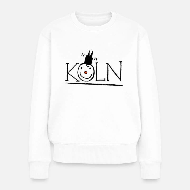 Köln - Frauen Premium Bio Pullover - Weiß