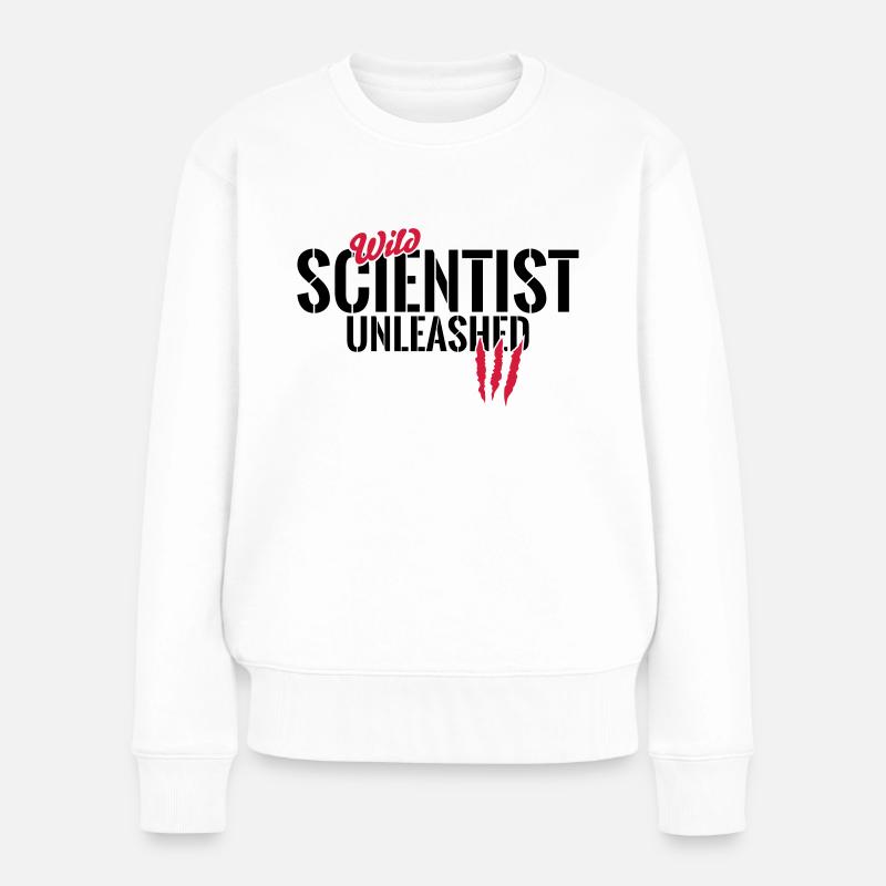 Wild scientists unleashed - Women's Premium Organic Jumper - white
