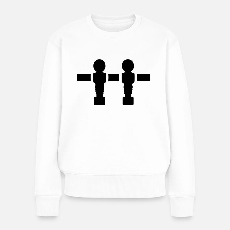 Tischkicker - Frauen Premium Bio Pullover - Weiß
