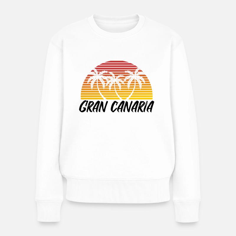 Gran Canaria - Frauen Premium Bio Pullover - Weiß