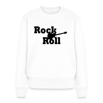 Rock 'n' Roll - Frauen Premium Bio Pullover - Weiß - Vorne - Julia (174cm)