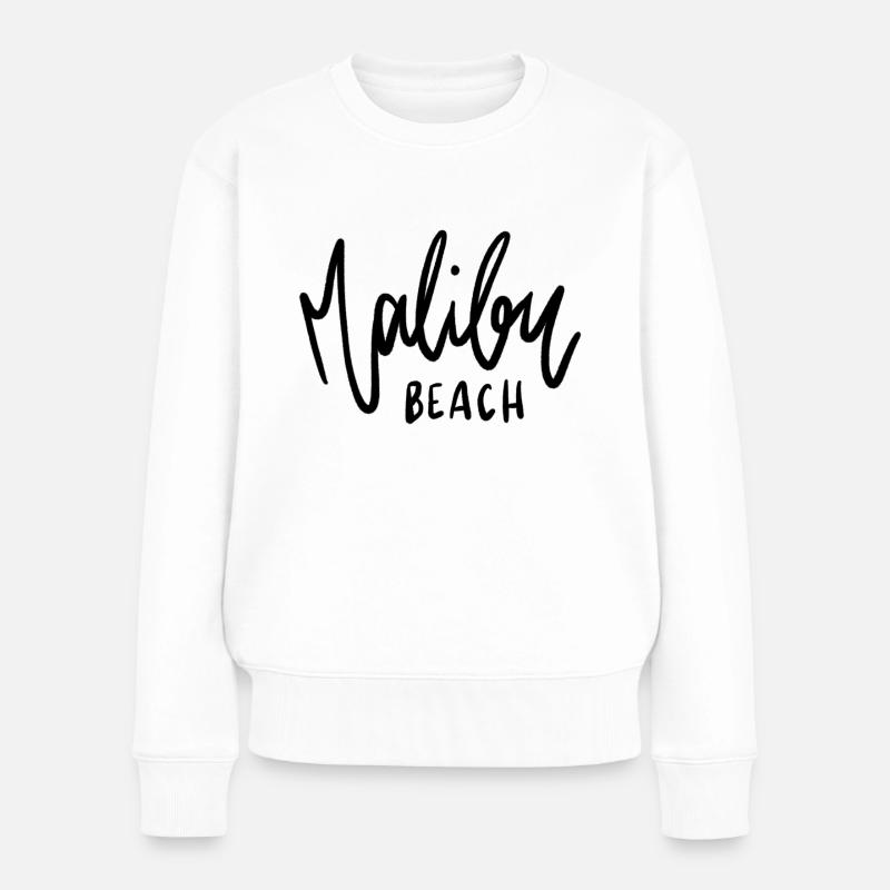 Malibu - Frauen Premium Bio Pullover - Weiß
