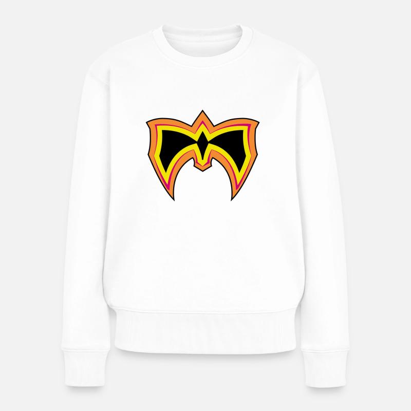 Wrestling 80s - Frauen Premium Bio Pullover - Weiß
