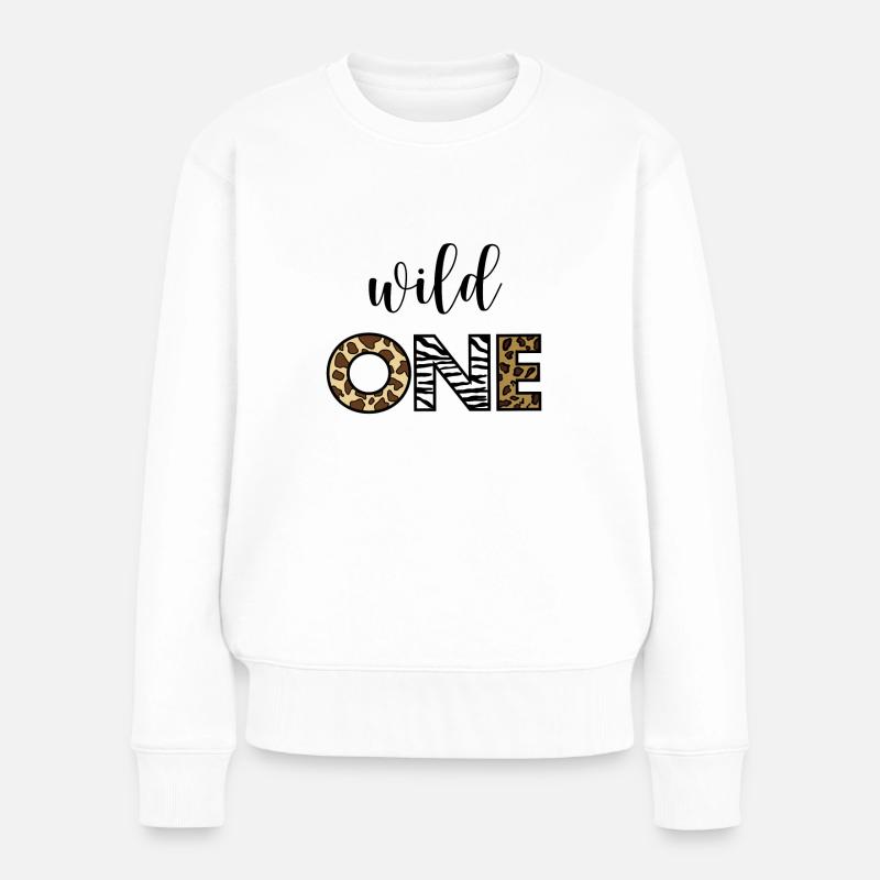Wild one - Frauen Premium Bio Pullover - Weiß