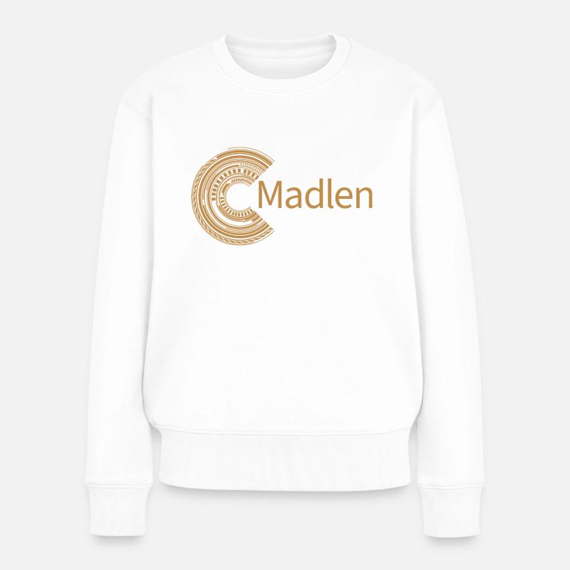 Für Madlen - Frauen Premium Bio Pullover - Weiß
