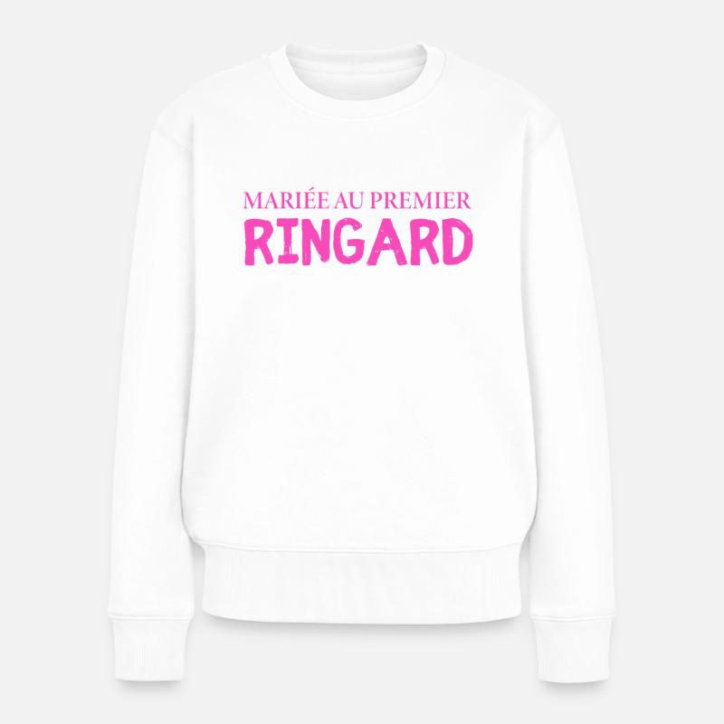 Junggesellenabschied Humor Hochzeit - Frauen Premium Bio Pullover - Weiß