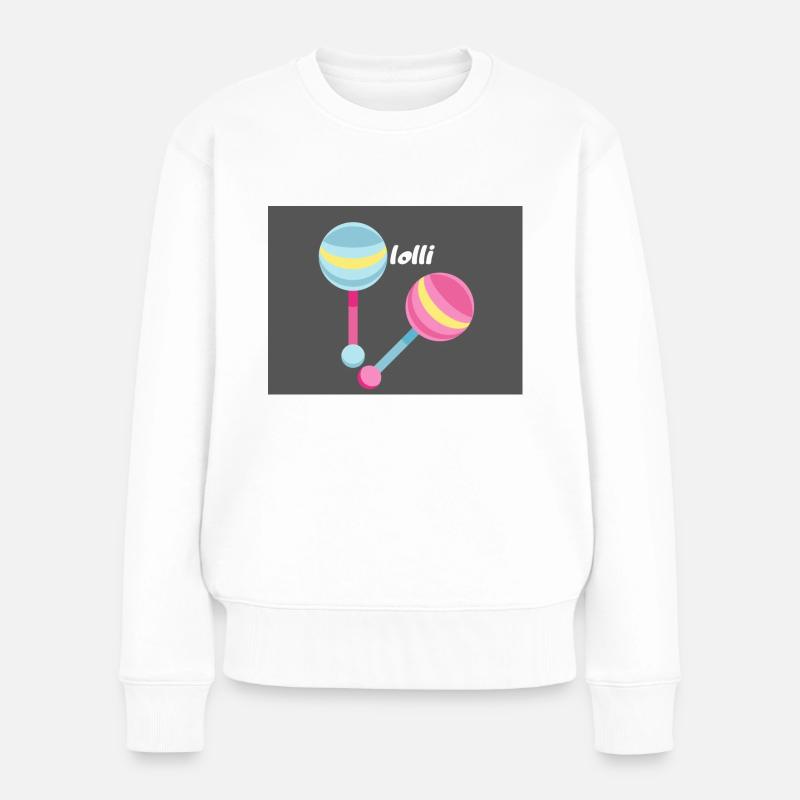 Lolli - Frauen Premium Bio Pullover - Weiß