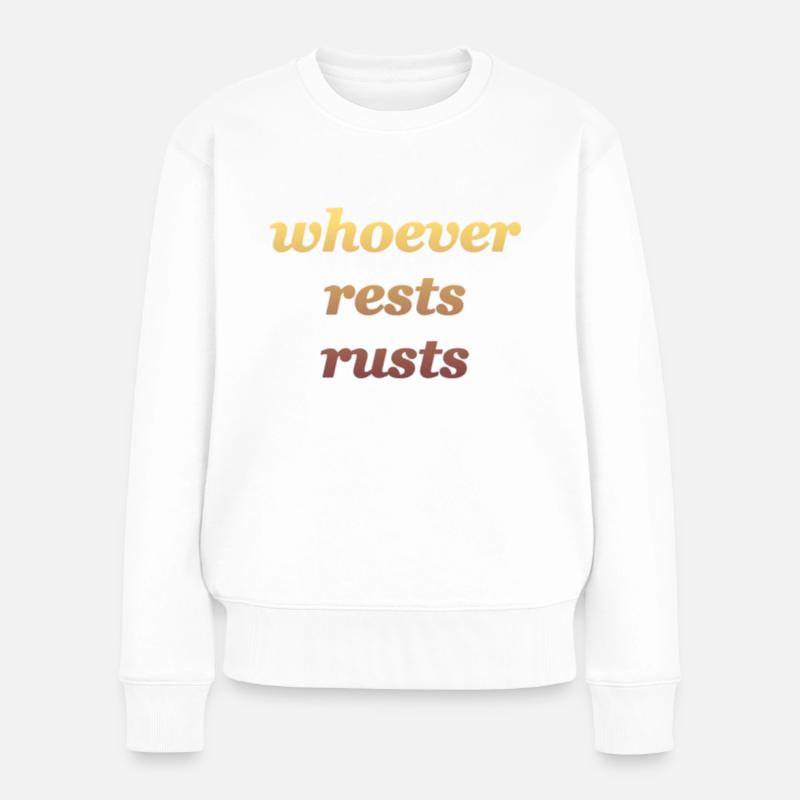 Celui qui se repose rouille - Pull Premium bio Femme - blanc