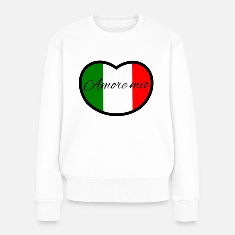Italia amore mio - Pull Premium bio Femme - blanc
