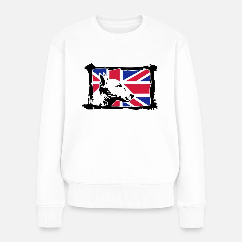 Bullterrier - Frauen Premium Bio Pullover - Weiß